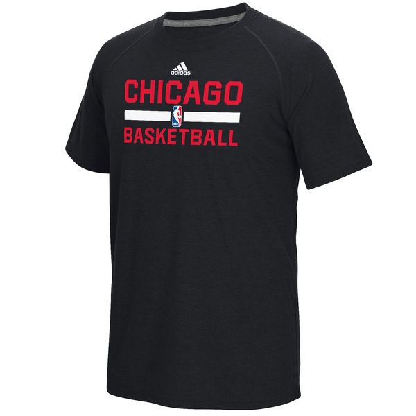NBA Men Chicago Bulls adidas OnCourt Climalite Ultimate TShirt Black->nba t-shirts->Sports Accessory